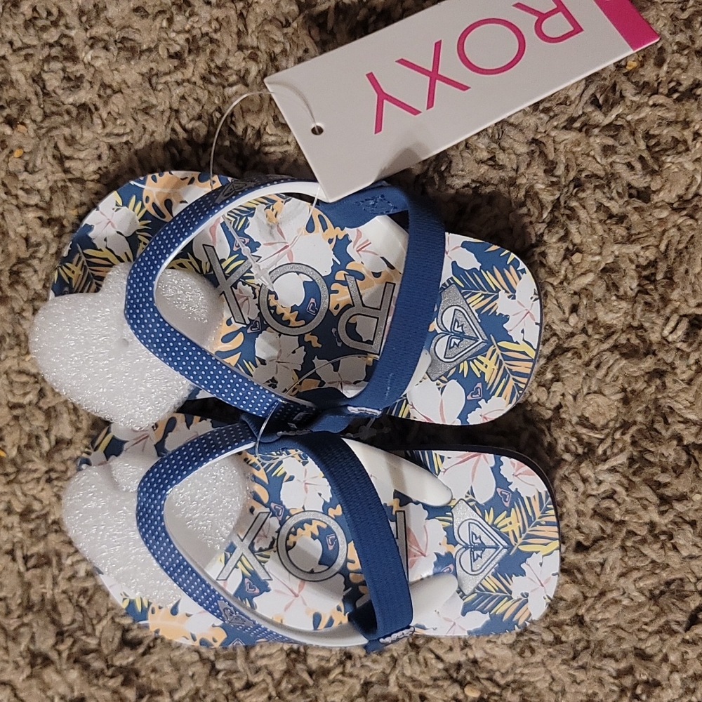 ROXY GIRLS TODDLER TROPICAL PRINT SANDAL: NWT: SZ 5